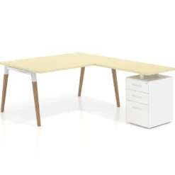 Mesa de dirección con cajones Arki fondo 100cm, frontales de metal