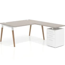Mesa de dirección con cajones Arki fondo 100cm, frontales de metal