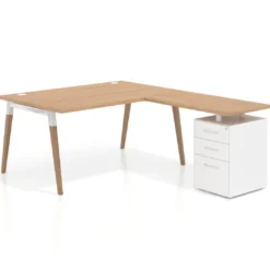 Mesa de dirección con cajones Arki fondo 100cm, frontales de metal