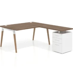 Mesa de dirección con cajones Arki fondo 100cm, frontales de metal