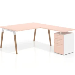 Mesa de dirección con cajones Arki fondo 100cm, frontales de metal