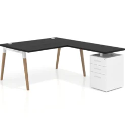 Mesa de dirección con cajones Arki fondo 100cm, frontales de metal