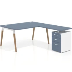Mesa de dirección con cajones Arki fondo 100cm, frontales de melamina