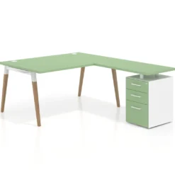 Mesa de dirección con cajones Arki fondo 100cm, frontales de melamina