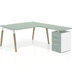 Mesa de dirección con cajones Arki fondo 100cm, frontales de melamina