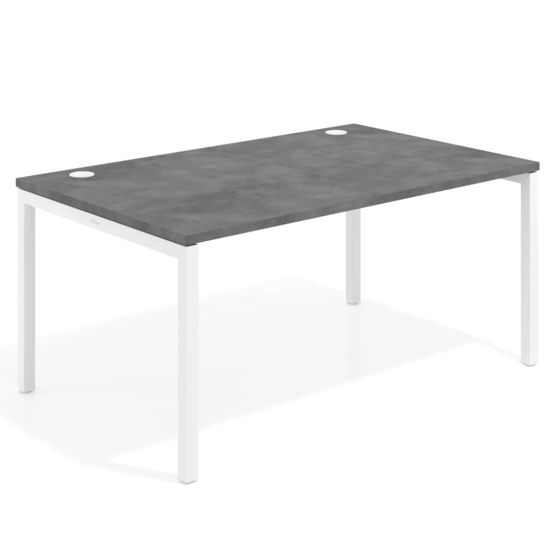Mesa de dirección Kube fondo 100cm estructura blanca