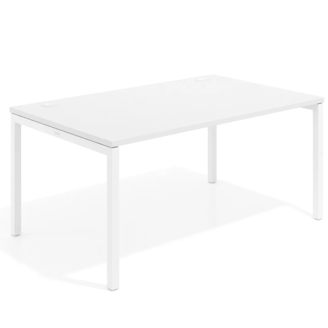 Mesa de dirección Kube fondo 100cm estructura blanca