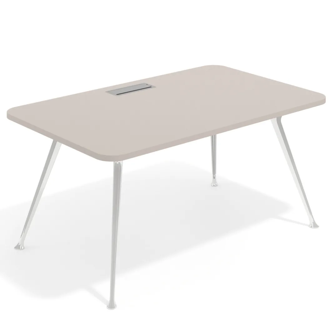 Mesa de dirección Tekno, patas de aluminio inyectado, estructura cromada