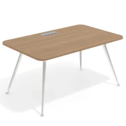 Mesa de dirección Tekno, patas de aluminio inyectado, estructura cromada