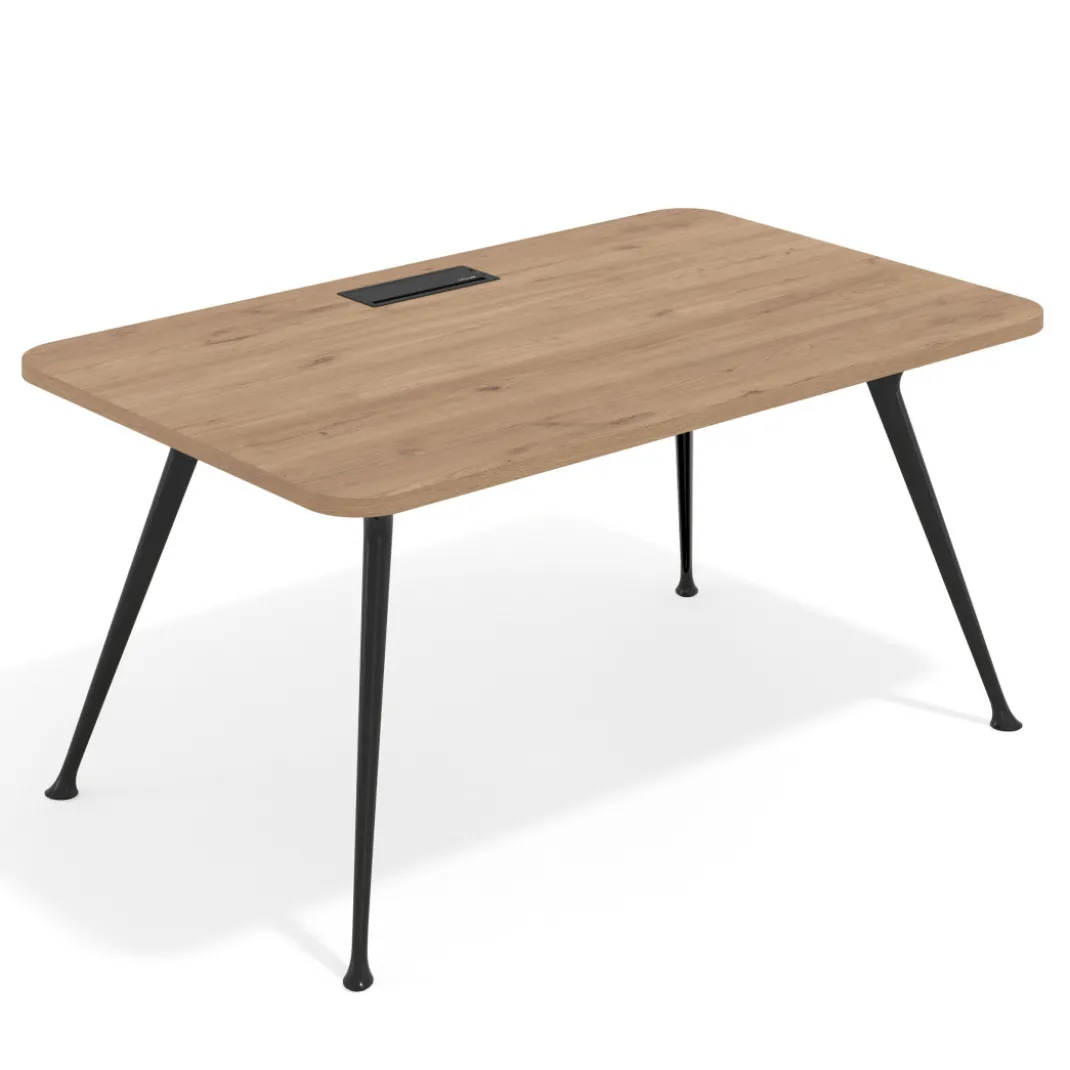 Mesa de dirección Tekno, patas de aluminio inyectado, estructura negra