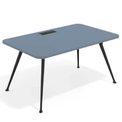 Mesa de dirección Tekno, patas de aluminio inyectado, estructura negra