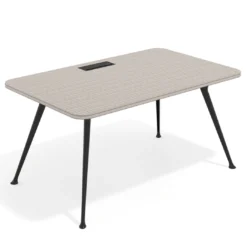 Mesa de dirección Tekno, patas de aluminio inyectado, estructura negra