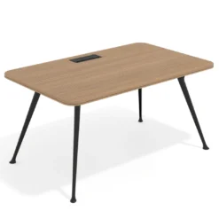 Mesa de dirección Tekno, patas de aluminio inyectado, estructura negra