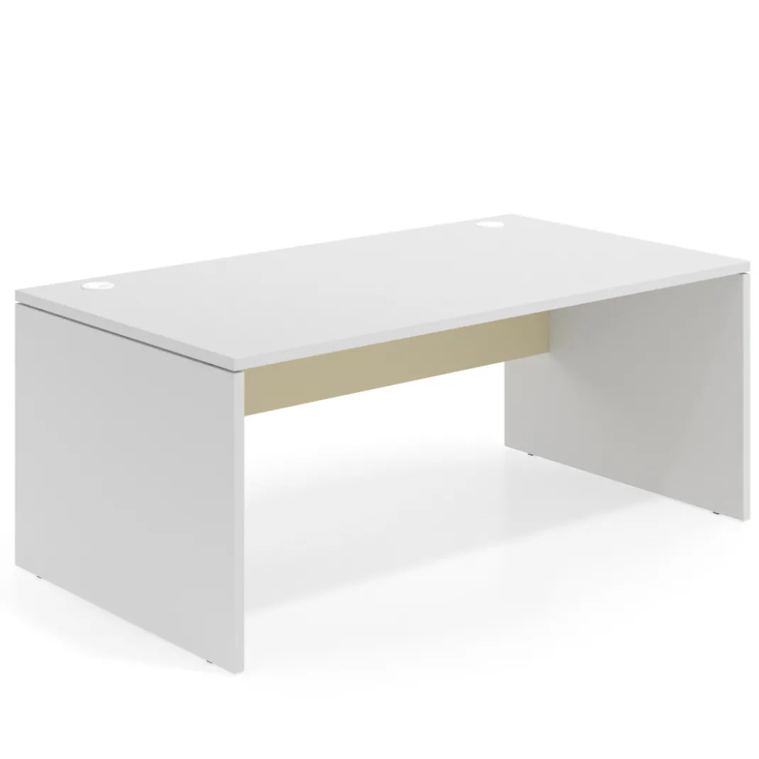 Mesa de Dirección Work Plus fondo 100 estructura blanco mate