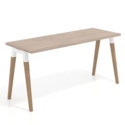 Mesa de escritorio Arki, patas de madera maciza, fondo 60cm