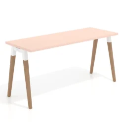 Mesa de escritorio Arki, patas de madera maciza, fondo 60cm