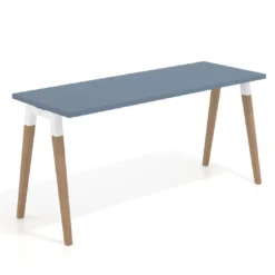 Mesa de escritorio Arki, patas de madera maciza, fondo 60cm