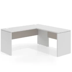Mesa de Escritorio con ala Work Plus fondo 60 estructura blanco mate