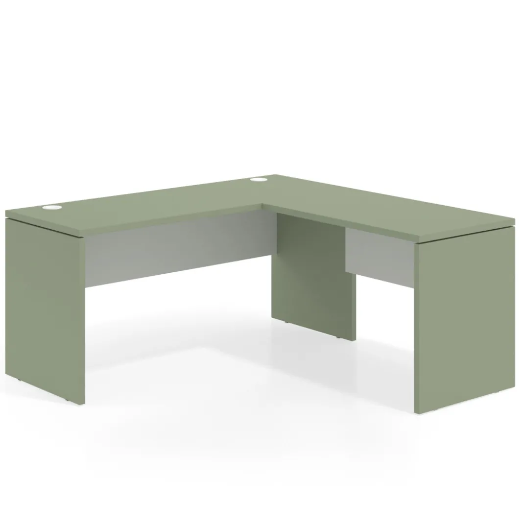 Mesa de Escritorio con ala Work Plus fondo 60 diseño bicolor
