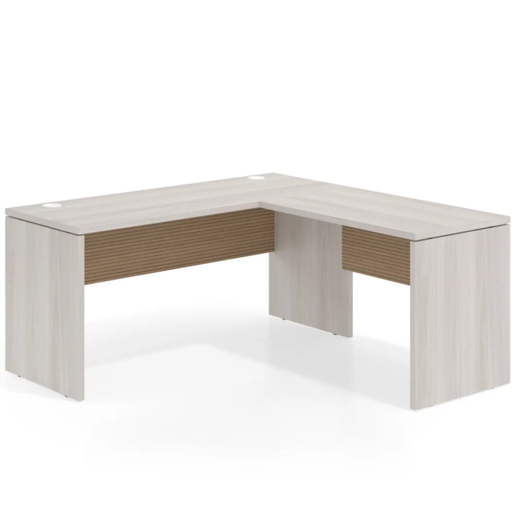 Mesa de Escritorio con ala Work Plus fondo 60 diseño rayado