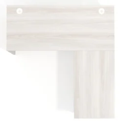 Mesa de escritorio con cajones Work fondo 68, frontales metal, estructura bicolor