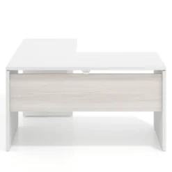 Mesa de escritorio con cajones Work fondo 60, frontales metal, estructura bicolor