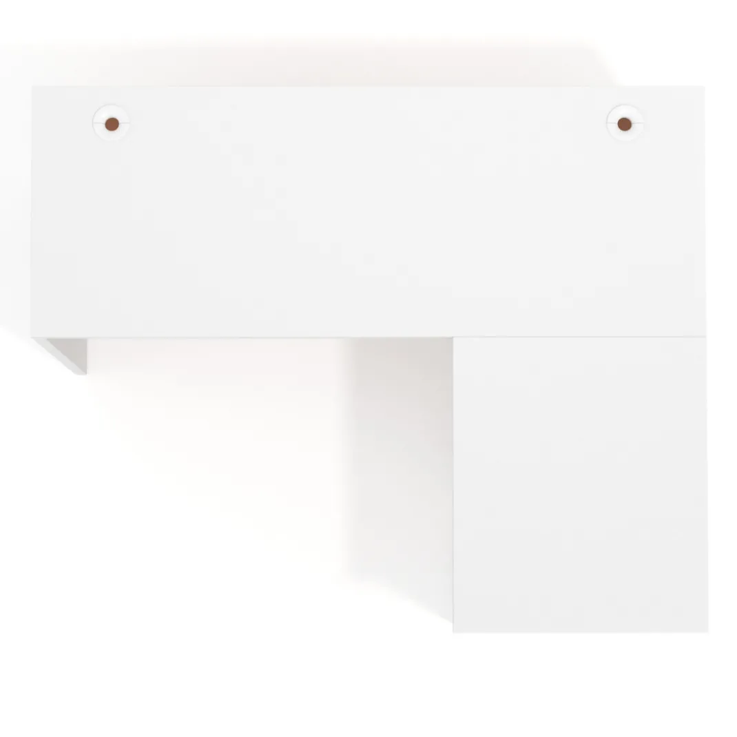 Mesa de Escritorio con cajones, fondo 68cm, estructura negra, ala corta, pedestal metálico