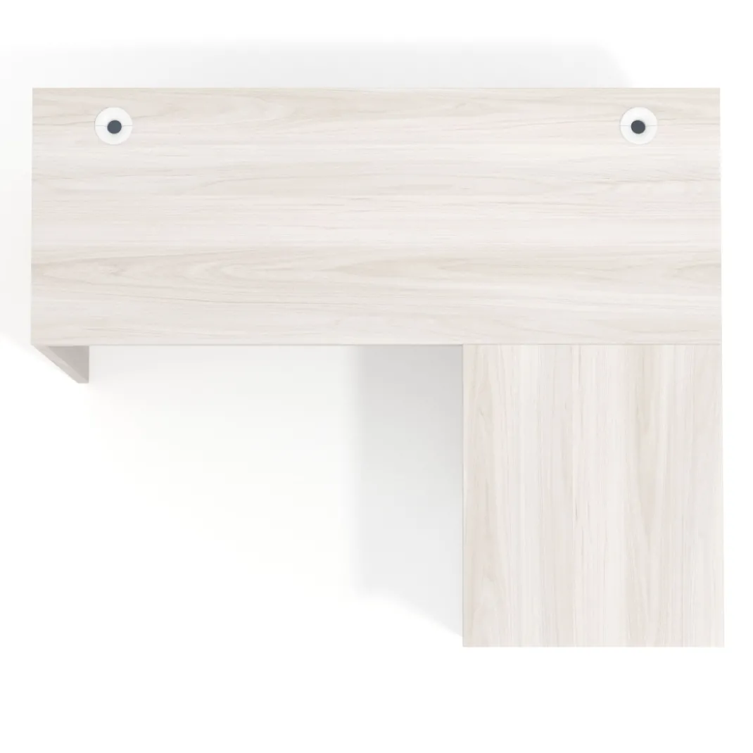 Mesa de Escritorio con cajones en L Work Plus, ala corta, fondo 60, frontales melamina estructura california