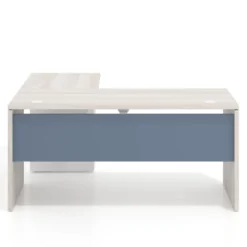 Mesa de Escritorio con cajones en L Work Plus, ala corta, fondo 60, frontales melamina estructura california