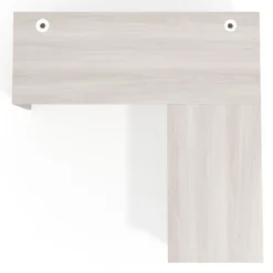 Mesa de Escritorio con cajones en L Work Plus fondo 60, frontales de metal estructura california