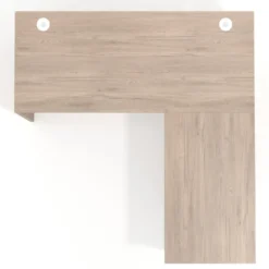 Mesa de escritorio con cajones Work fondo 68, frontales metal, estructura bicolor