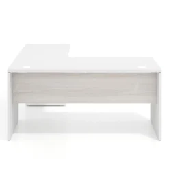 Mesa de escritorio con cajones Work fondo 68, frontales metal, estructura bicolor