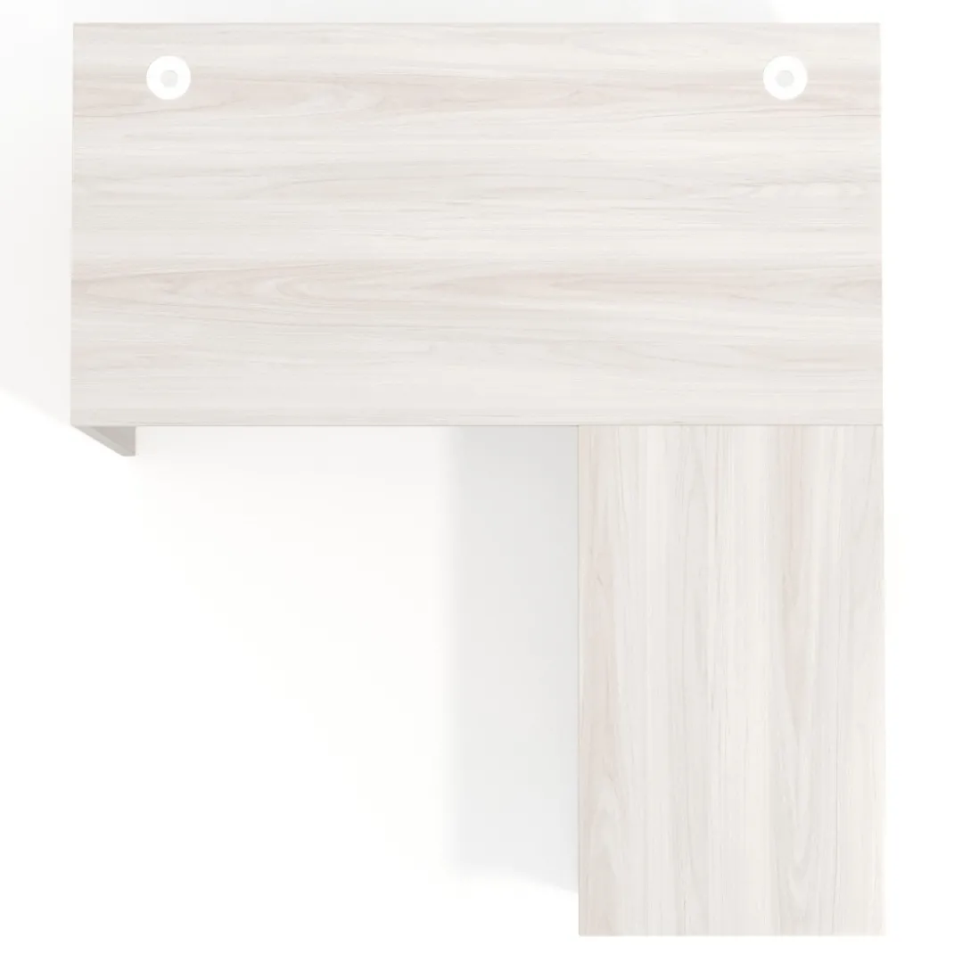Mesa de escritorio con cajones Work fondo 80, frontales metal, estructura bicolor