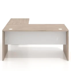 Mesa de escritorio con cajones Work fondo 80, frontales metal, estructura bicolor
