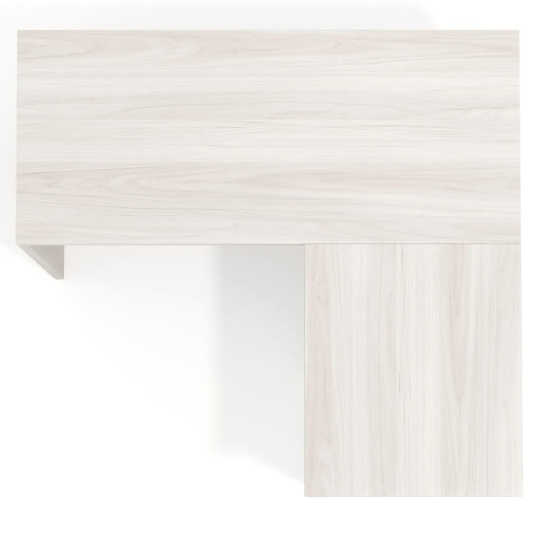 Mesa de escritorio con cajones Work fondo 60, frontales metal, estructura bicolor