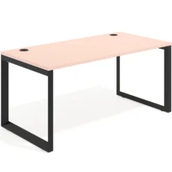 Mesa de escritorio Delta, fondo 80cm, estructura negra