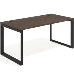 Mesa de escritorio Delta, fondo 80cm, estructura negra