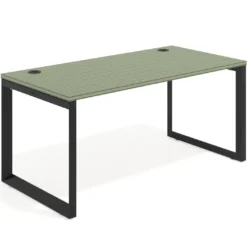 Mesa de escritorio Delta, fondo 80cm, estructura negra