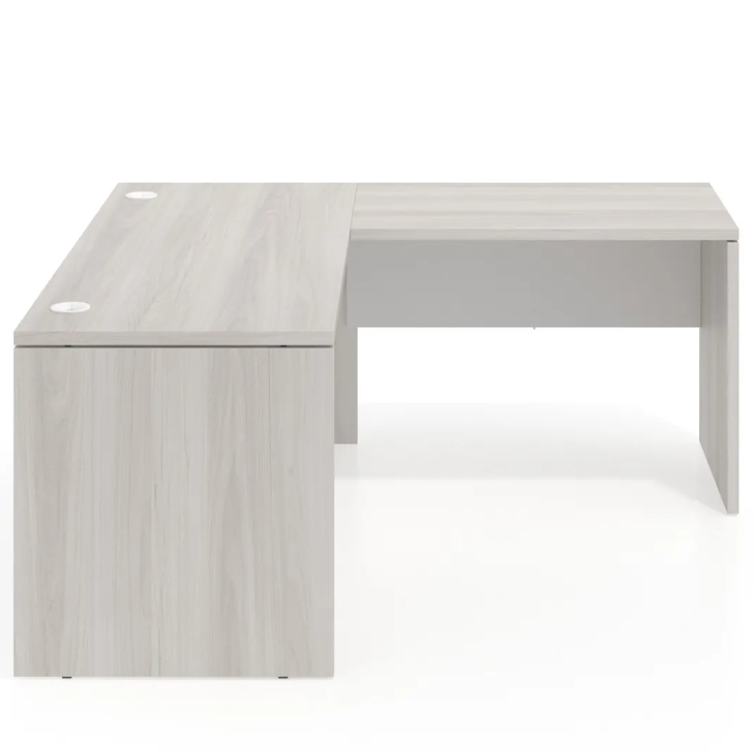 Mesa de escritorio en L Work fondo 68 estructura bicolor