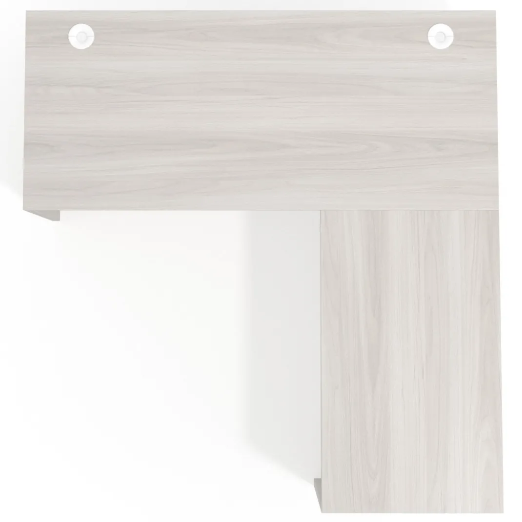 Mesa de escritorio en L Work fondo 68 estructura bicolor