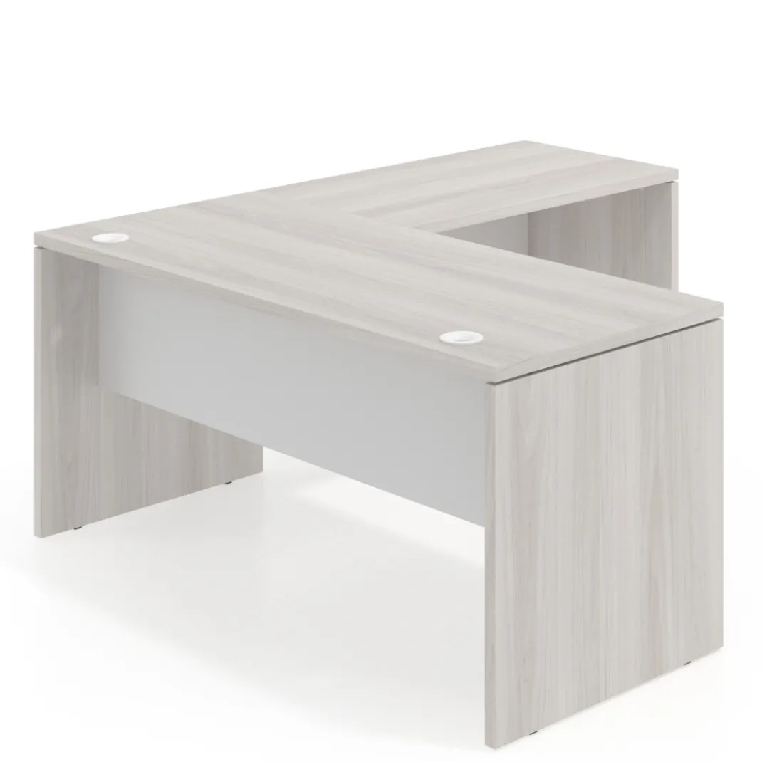 Mesa de escritorio en L Work fondo 68 estructura bicolor