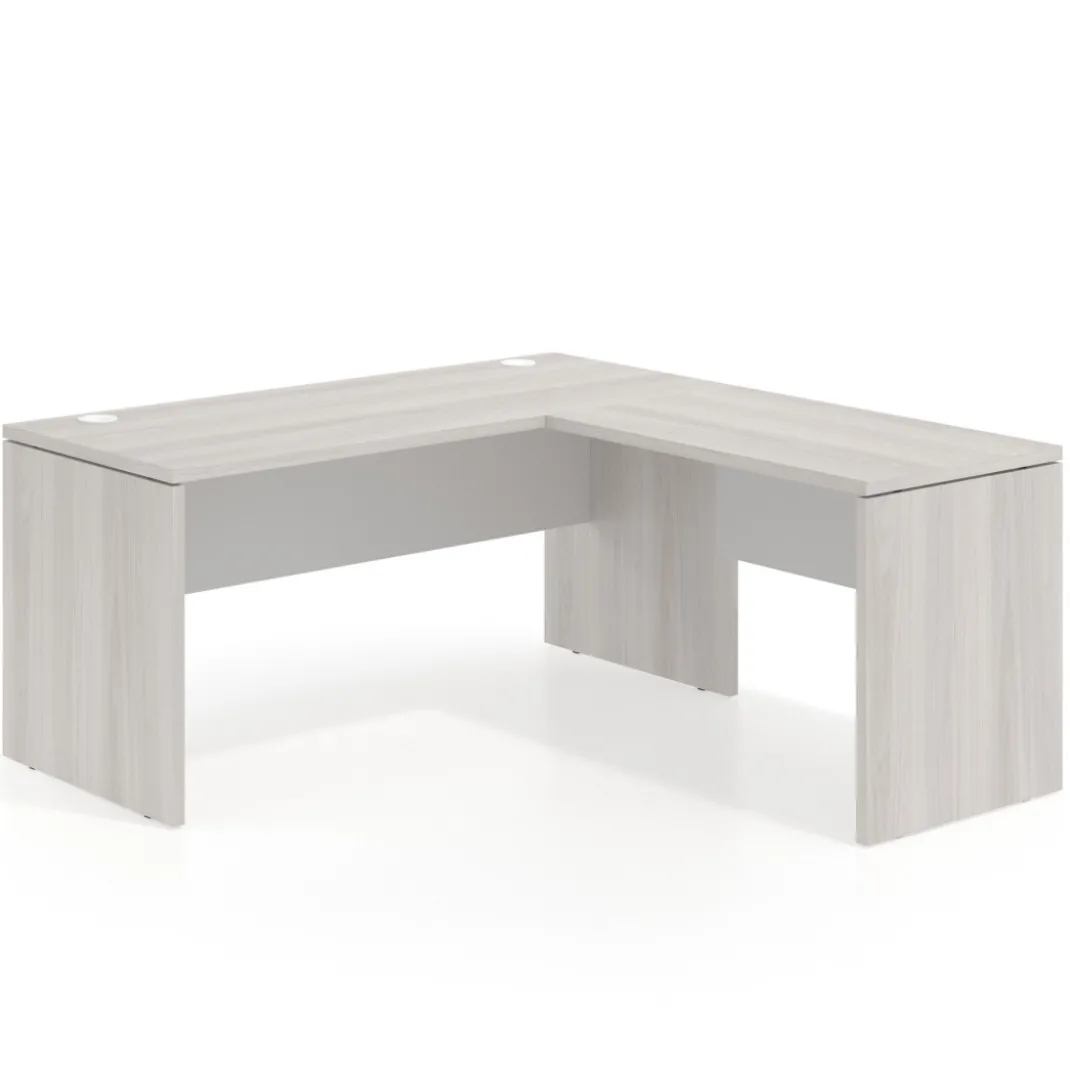 Mesa de escritorio en L Work fondo 68 estructura bicolor