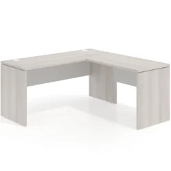 Mesa de escritorio en L Work fondo 60 estructura bicolor