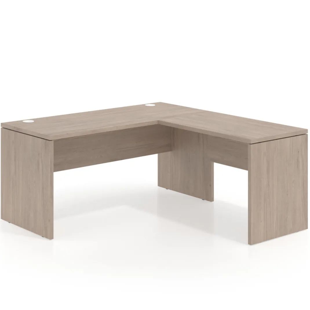 Mesa de escritorio en L Work fondo 68 estructura monocolor