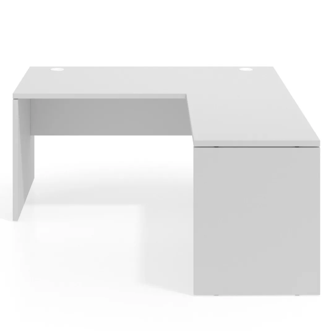Mesa de escritorio en L Work fondo 80, estructura monocolor