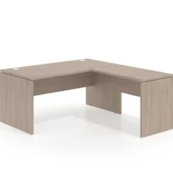 Mesa de escritorio en L Work fondo 80, estructura monocolor