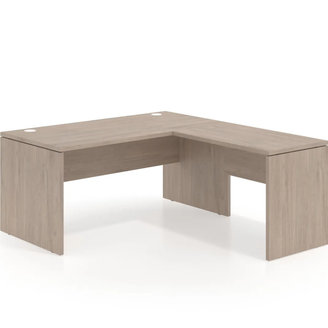Mesa de escritorio en L Work fondo 80, estructura monocolor
