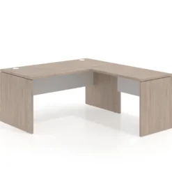 Mesa de escritorio en L Work fondo 80 estructura bicolor