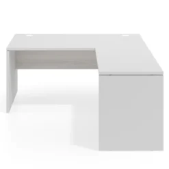 Mesa de escritorio en L Work fondo 80 estructura bicolor