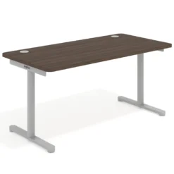 Mesa de Escritorio pata en T, fondo 80cm, estructura aluminio, sobre ergonómico